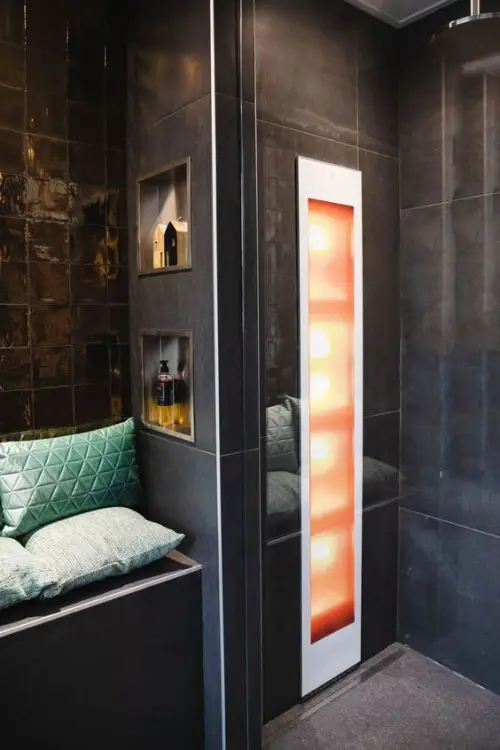 Stemar Sunshower Deluxe White Panel Podtynkowy Promienowanie UV Podczerwień IR Biały Aluminium