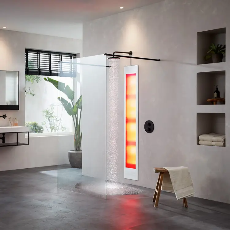 Stemar Sunshower Deluxe White Panel Podtynkowy Promienowanie UV Podczerwień IR Biały Aluminium