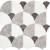 L'Antic Colonial Figure Shell Dark 29,7x29,9 - Mozaika — plytka