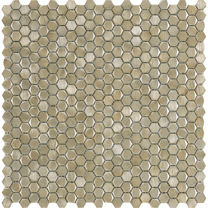 L'Antic Colonial Gravity Aluminium Hexagon Gold 30,4x30,7 - Mozaika — plytka