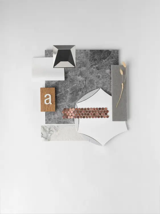L'Antic Colonial Gravity Aluminium Hexagon Copper 30,4x30,7 - Mozaika — ambient