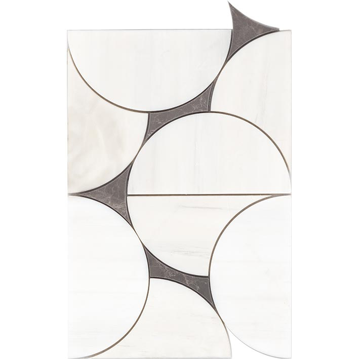 L'Antic Colonial Loop White Dark 20,3x30 - Mozaika — plytka