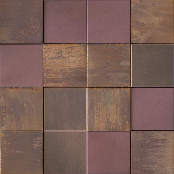 L'Antic Colonial Metal Bronze 3d Cubes 30x30 - Mozaika — plytka