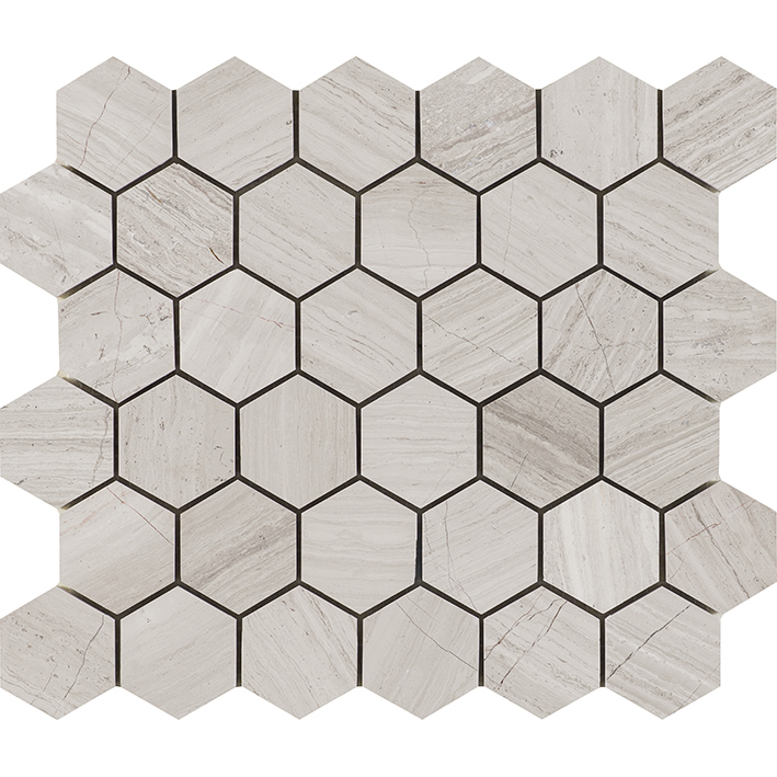 L'Antic Colonial Essential Hexagon Silver Wood 25,8x29,8 - Mozaika — plytka