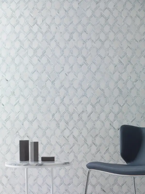 L'Antic Colonial Essential Net Carrara 29,6x32,7 - Mozaika — ambient