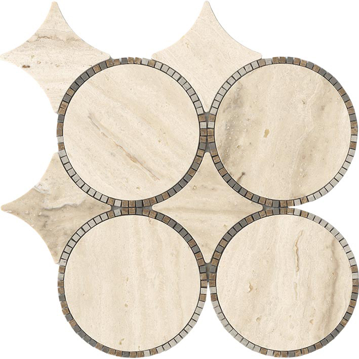 L'Antic Colonial Tempo Circle Beige 29,9x29,9 - Mozaika — plytka