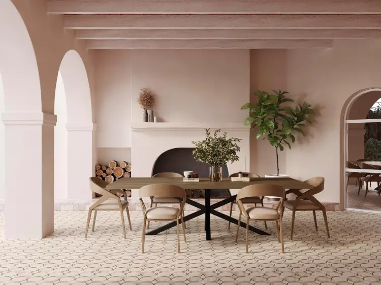L'Antic Colonial Tempo Circle Beige 29,9x29,9 - Mozaika — ambient