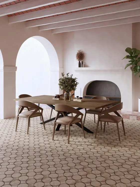 L'Antic Colonial Tempo Circle Beige 29,9x29,9 - Mozaika — ambient
