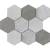 L'Antic Colonial World Hexagon Texture Grey 25,9x29,9 - Mozaika — plytka