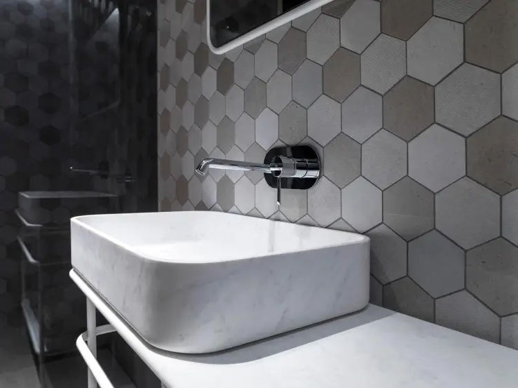 L'Antic Colonial World Hexagon Texture Grey 25,9x29,9 - Mozaika — ambient