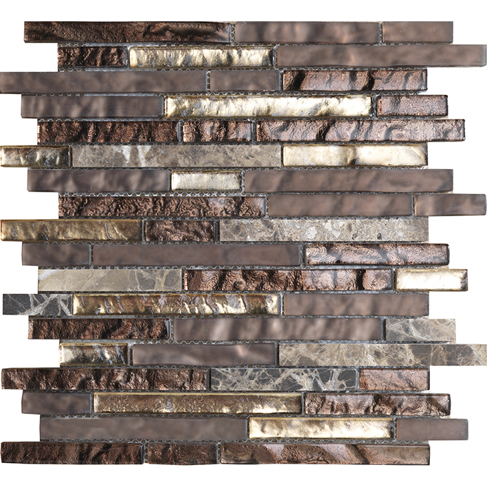 L'Antic Colonial Treasures Bronze Emperador Strip 29,2x30,4 - Mozaika — plytka