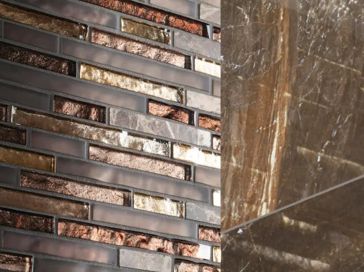L'Antic Colonial Treasures Bronze Emperador Strip 29,2x30,4 - Mozaika — ambient
