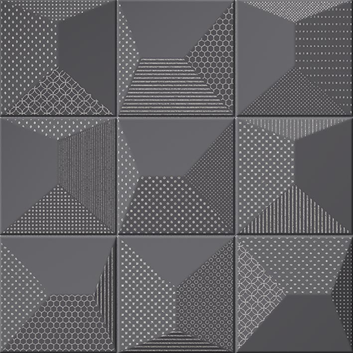 L'Antic Colonial Cosmos S2 Deco Black 16x16 — plytka