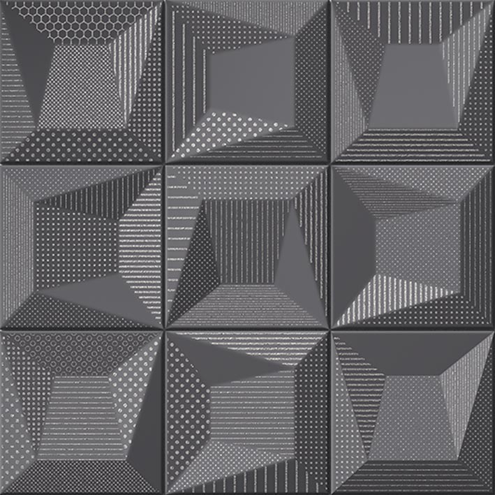 L'Antic Colonial Cosmos S4 Deco Black 16x16 — plytka