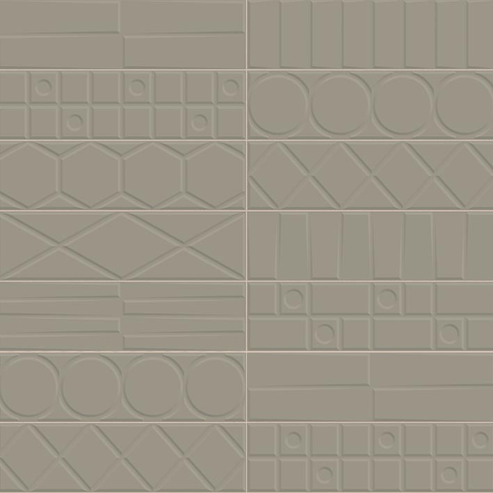 L'Antic Colonial Geo Deco Grey 12,35x44,3 — plytka