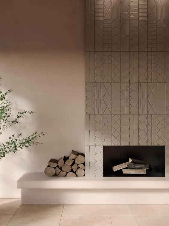 L'Antic Colonial Geo Deco Grey 12,35x44,3 — ambient
