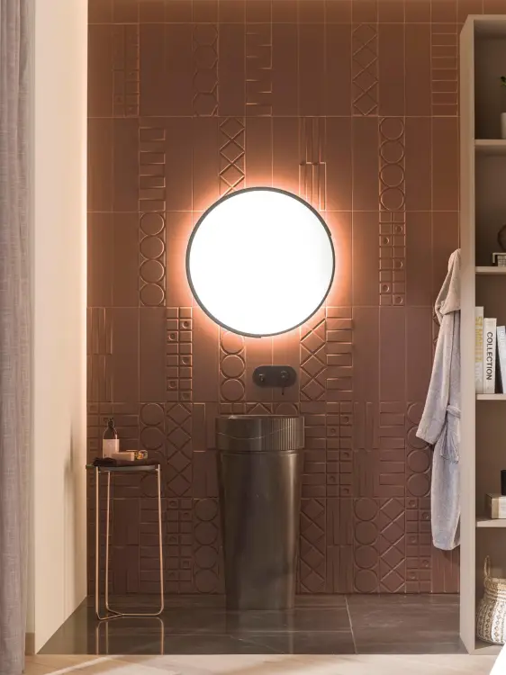 L'Antic Colonial Geo Deco Maroon 12,35x44,3 — ambient