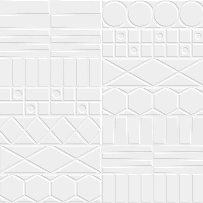 L'Antic Colonial Geo Deco White 12,35x44,3 — plytka