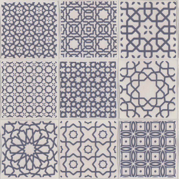 L'Antic Colonial Ronda Deco Marino 16x16 — plytka