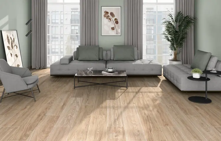 Pamesa Atrium Acadian Roble 23x120 mat — ambient