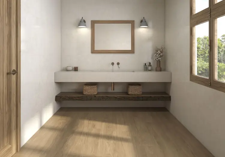 Pamesa Coralstone Marfil 120x120 mat — ambient