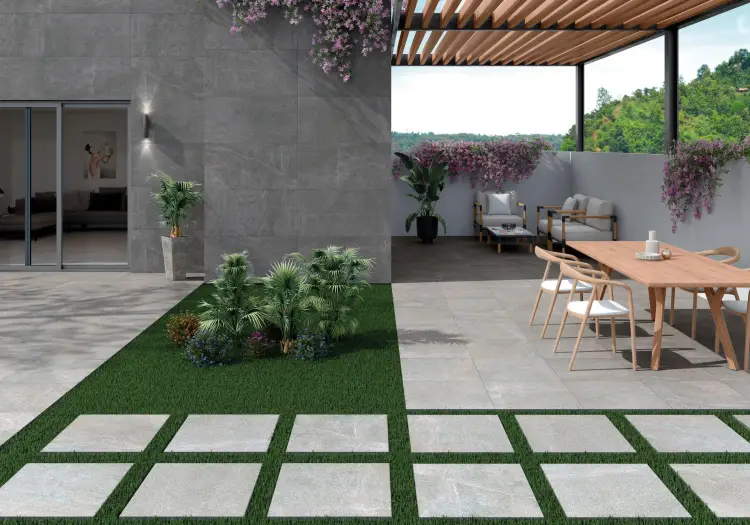 Pamesa Duplostone Perla 60x120 mat — ambient