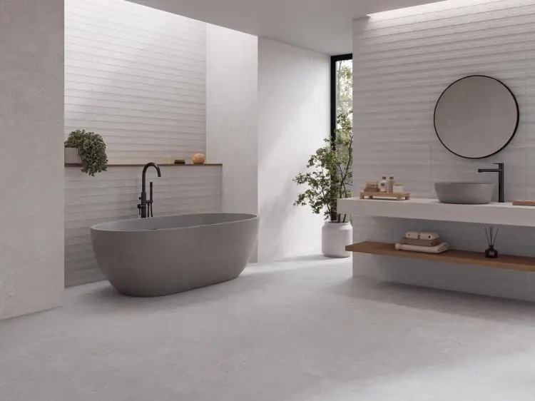 Pamesa Alba Stone Greige 60x120 mat — ambient