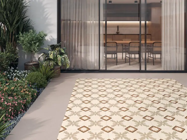 Pamesa Lombok Sand 60x60 mat 20 mm antypoślizgowa — ambient