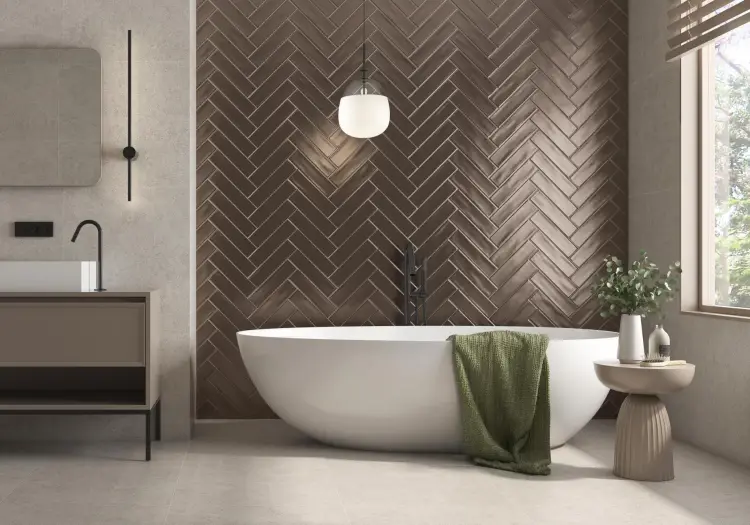 Pamesa Aurea Silver 7,5x30 mat — ambient