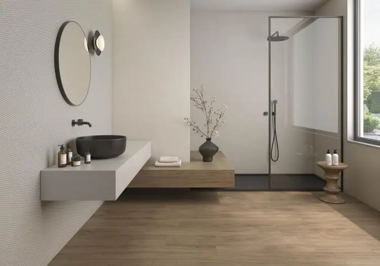 Pamesa Rlv. core Beige 33,3x100 mat — ambient