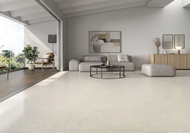 Pamesa Coralstone Marfil 120x120 — ambient