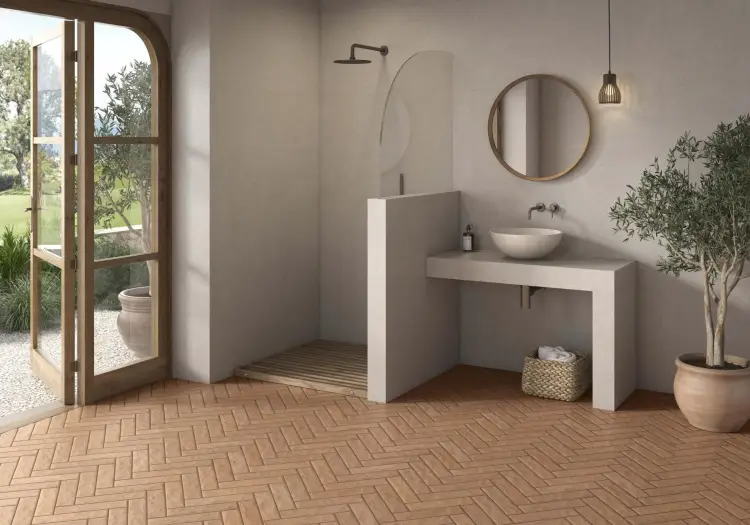 Pamesa Dune Clay 120x120 mat — ambient