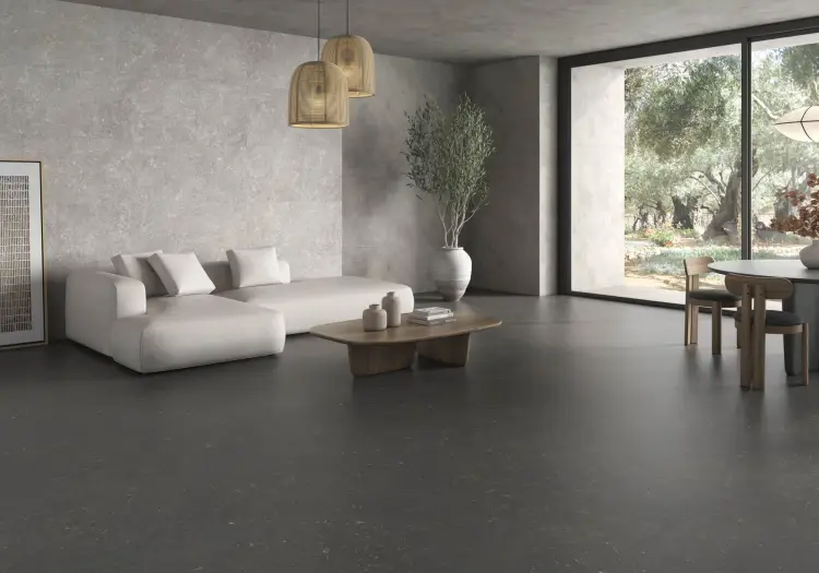 Pamesa Dover Greige 120x120 mat — ambient