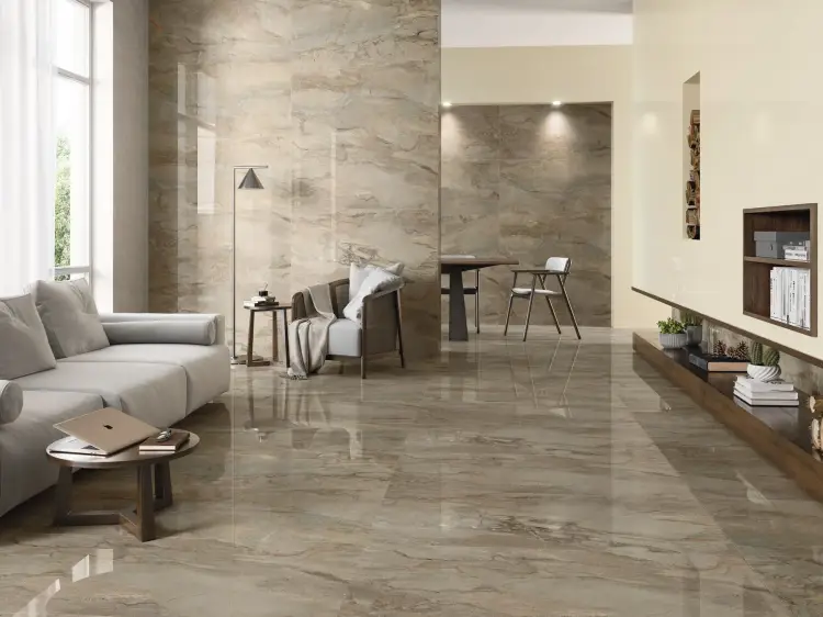 Baldocer Pienza Grigio Pulido 60x120 połysk — aranżacja