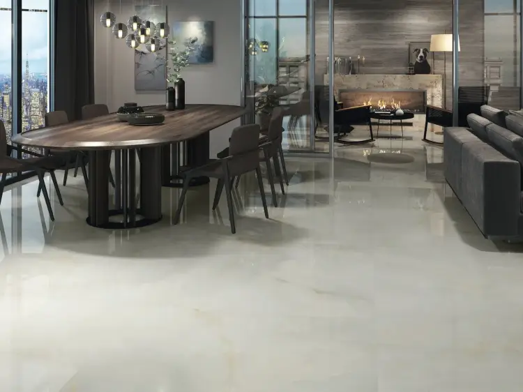 Baldocer Quios Silver Pulido 120x120 połysk — aranżacja