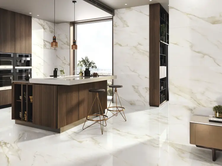 Baldocer Adaggio Gold Pulido 60x120 połysk — aranżacja