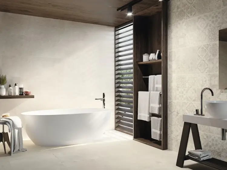 Baldocer Backstage Arkety Bone 40x120 mat — aranżacja