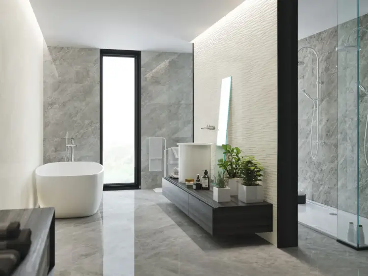 Baldocer Balmoral Grey 30x90 połysk — aranżacja