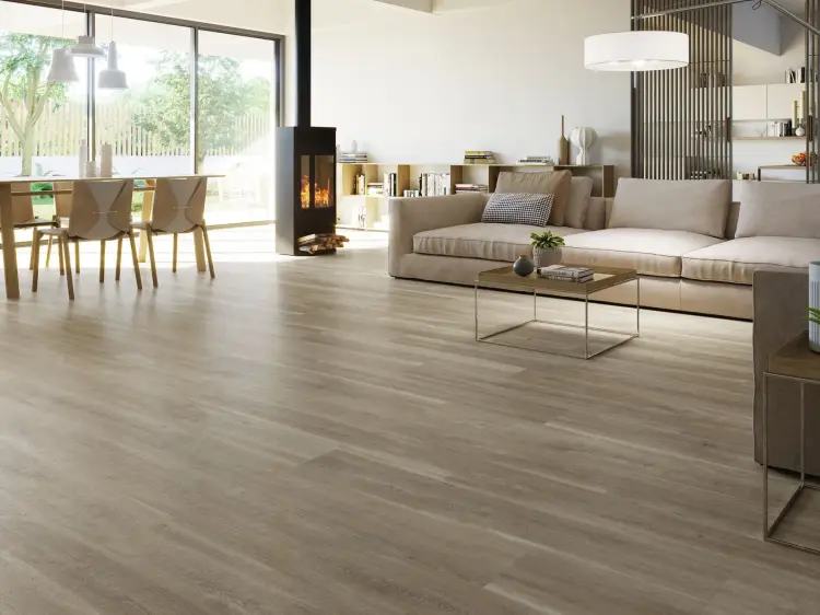 Baldocer Belfast Walnut 20x120 mat — aranżacja