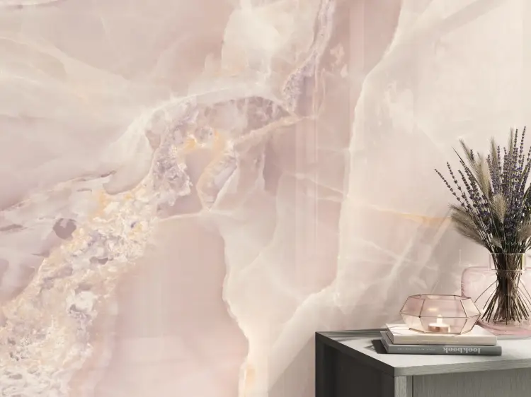Baldocer Onyx Rose Pulido 120x260 połysk — aranżacja