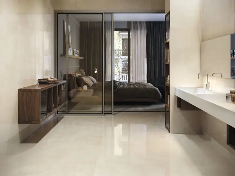 Baldocer Cream Chamber Pulido 60x120 połysk — aranżacja