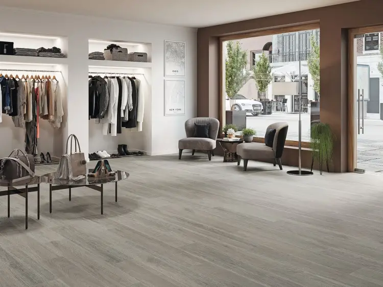 Baldocer Carpatos Gris 20x120 mat — aranżacja