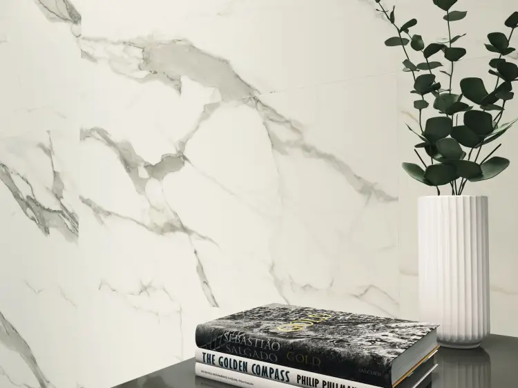 Baldocer Statuario Pulido 60x120 połysk 6 mm — aranżacja