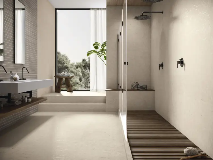 Baldocer Belstone Cream 30x90 mat — aranżacja