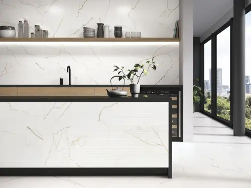 Baldocer Strokes Quantum Gloss 40x120 połysk — aranżacja