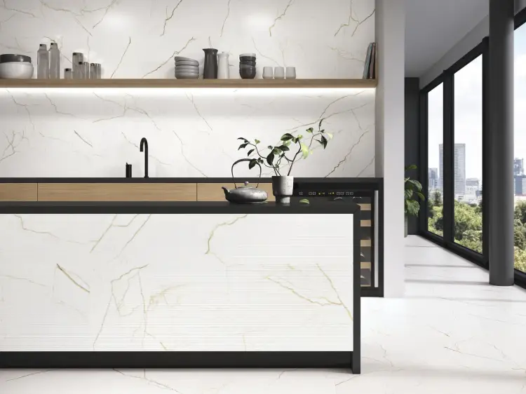 Baldocer Strokes Quantum Gloss 40x120 połysk — aranżacja