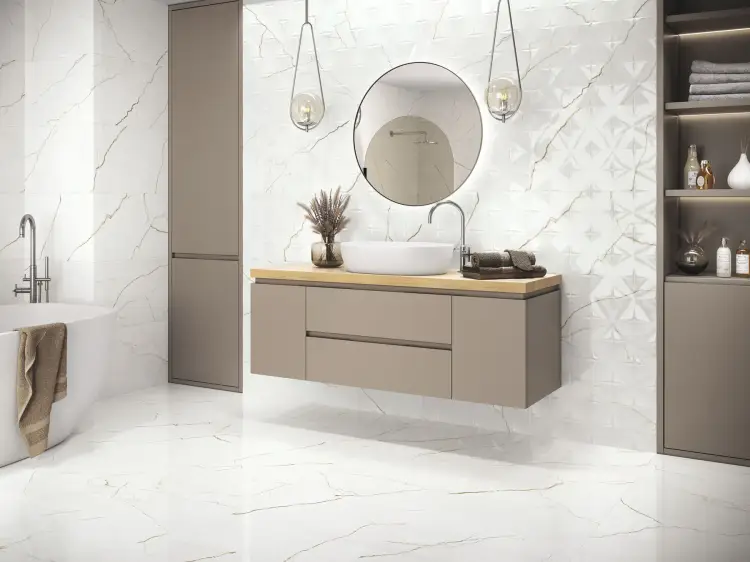 Baldocer Strokes Quantum Gloss 40x120 połysk — aranżacja