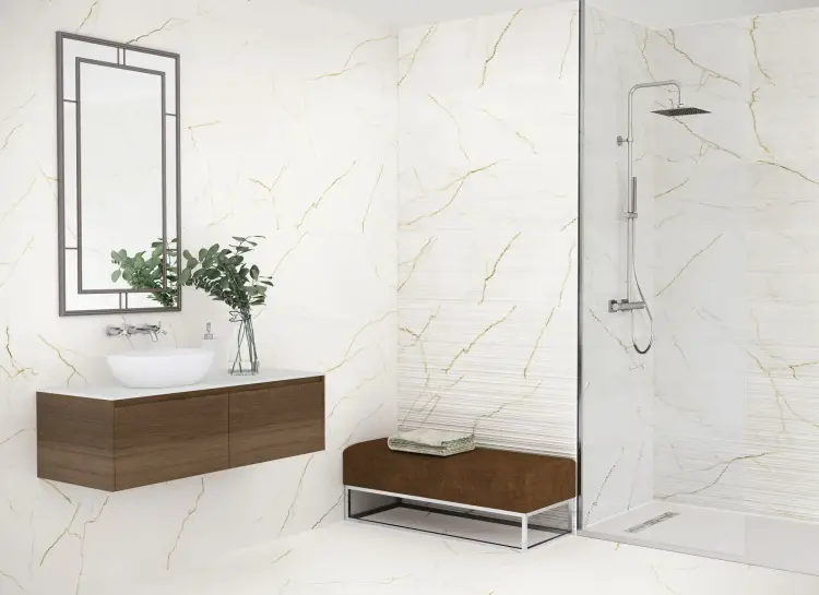 Baldocer Strokes Quantum Gloss 40x120 połysk — aranżacja