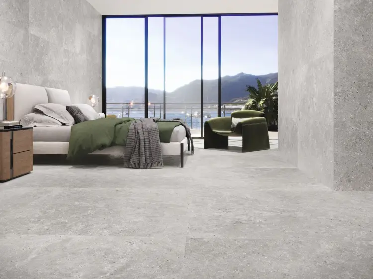 Baldocer Stoneland Grey Esp. 120x120 mat 20 mm antypoślizgowa — aranżacja