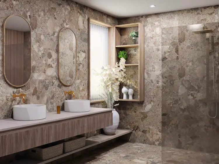 Baldocer Positano Bronzo 60x120 mat — aranżacja